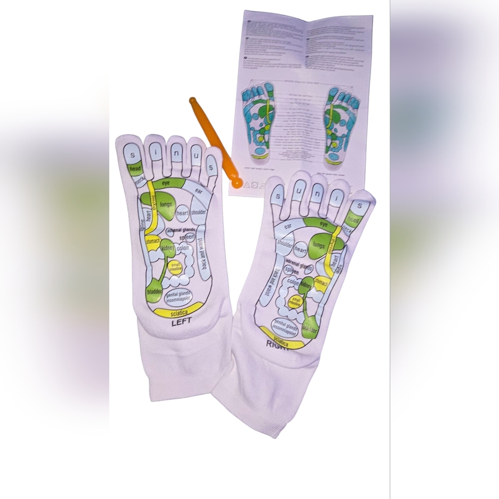 Reflexology Massage Socks with Chart